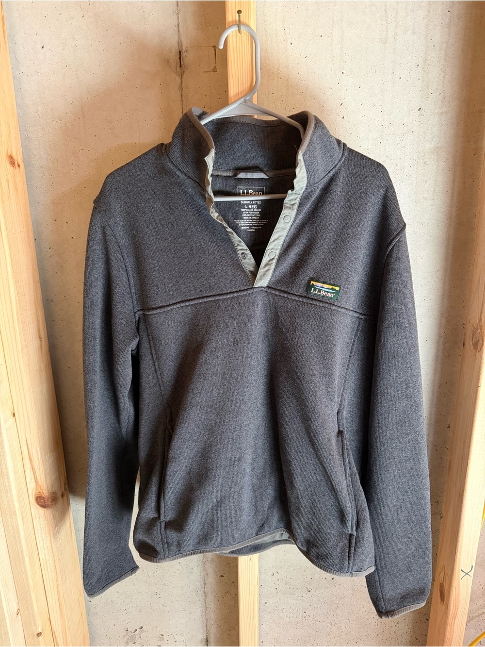 LL Bean Button Pull Over Sweater Men’s Large